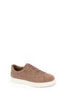 Erkek Bej Bağcıklı Süet Deri Sneaker | Derimod