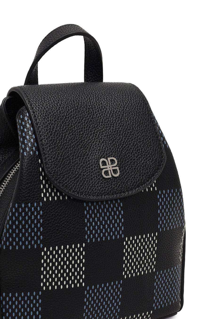 Women's Black Printed Backpack