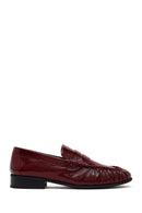 Kadın Bordo Deri Maskülen Loafer | Derimod