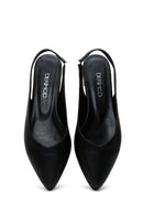 Women's Black Open Back Ballerinas | Derimod