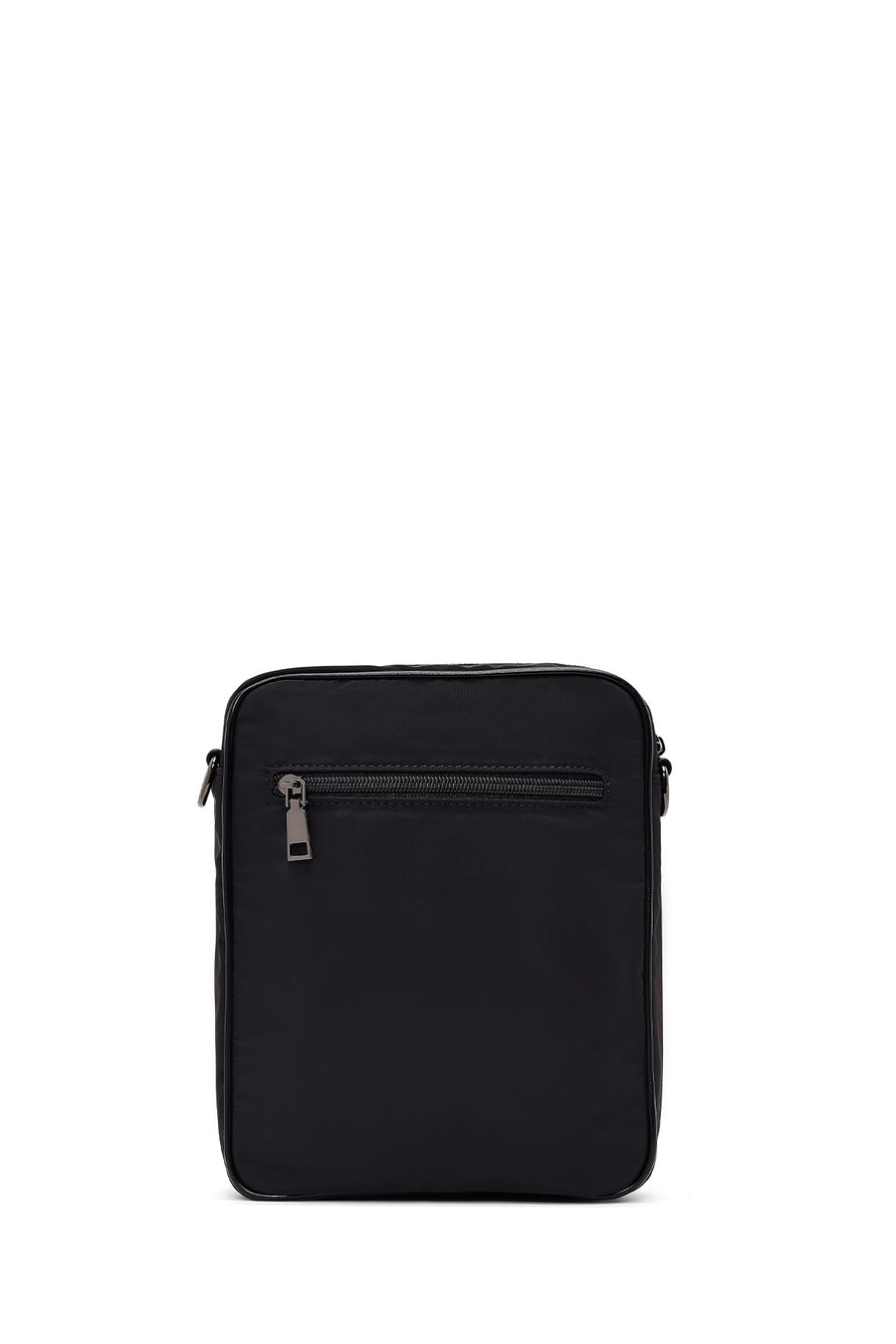 Men's Black Fabric Messenger Bag