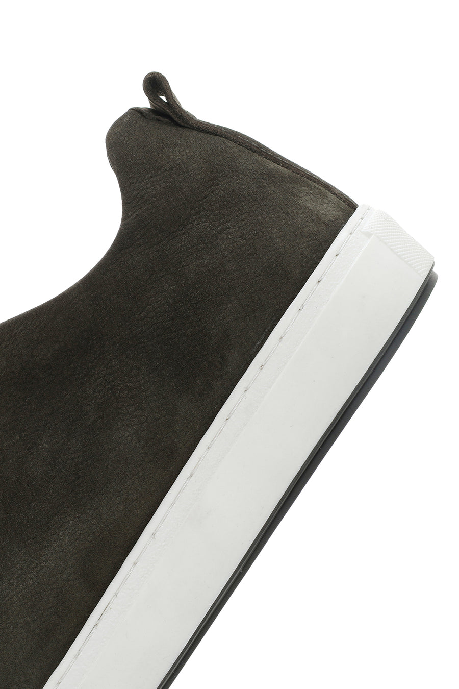 Erkek Haki Bağcıklı Nubuk Deri Sneaker