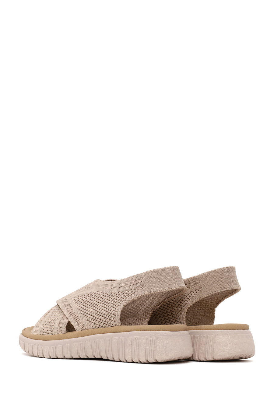 Woman Beige Thick-Soled Comfort Sandal