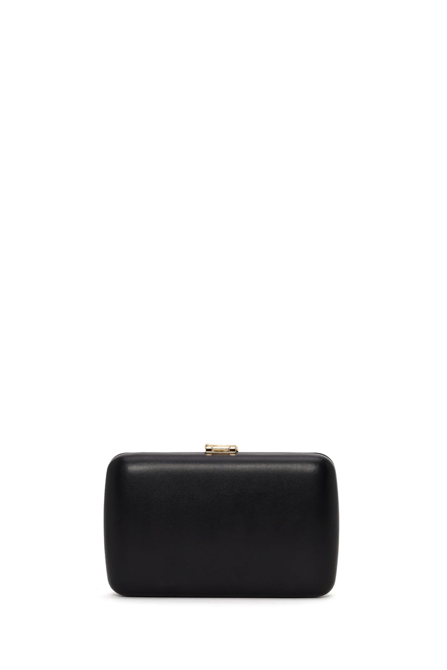 Woman Black Accessory-Detail Long Chain-Strap Mini Evening Clutch Bag