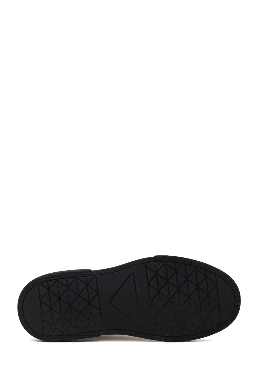 Male Black Lace-Up Thick-Soled Leather Sneaker