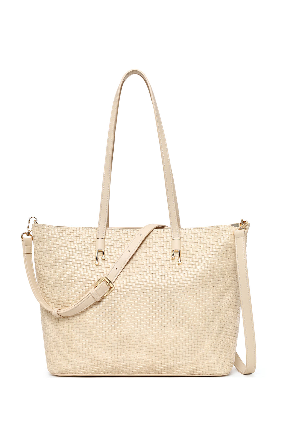 Woman Cream Long-Strap Braided Shoulder Bag 26SBD285526 | Derimod