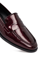 Woman Burgundy Leather Classic Loafer | Derimod