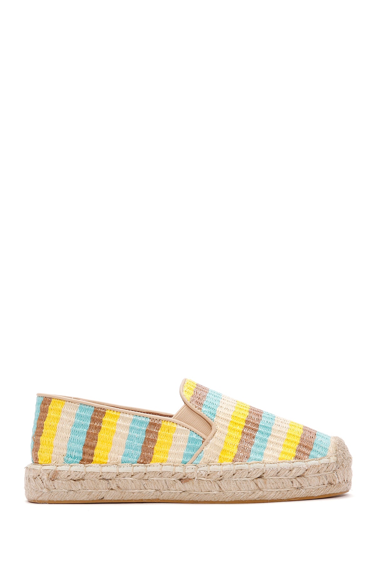 Women's Yellow Straw Espadrilles 24SFD4438M7 | Derimod