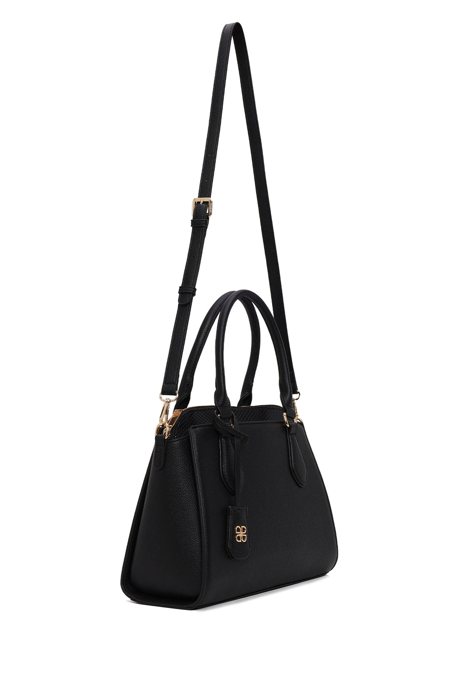 Woman Black Long-Strap Classic Shoulder Bag