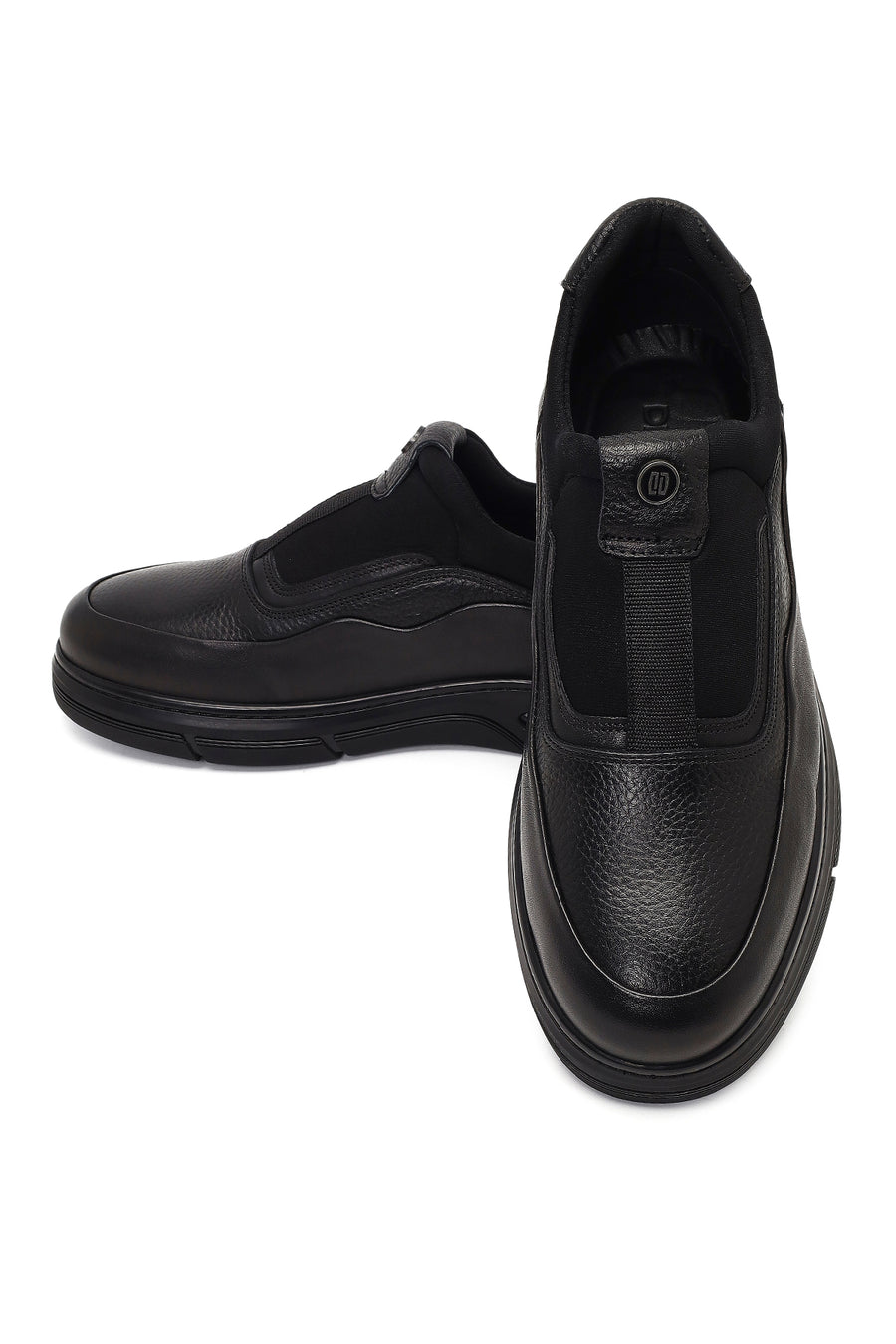 Erkek Siyah Deri Casual Comfort Sneaker