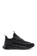 Derimod Zero Men's Black Thick-Soled Laced Fabric Sneaker | Derimod