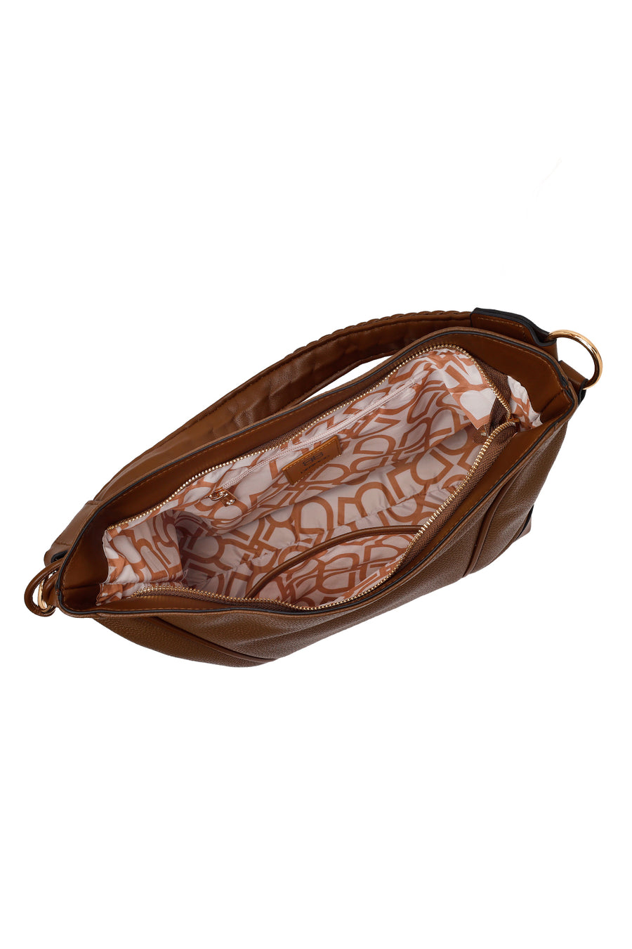 Woman Brown Long-Strap Accessory Shoulder Bag