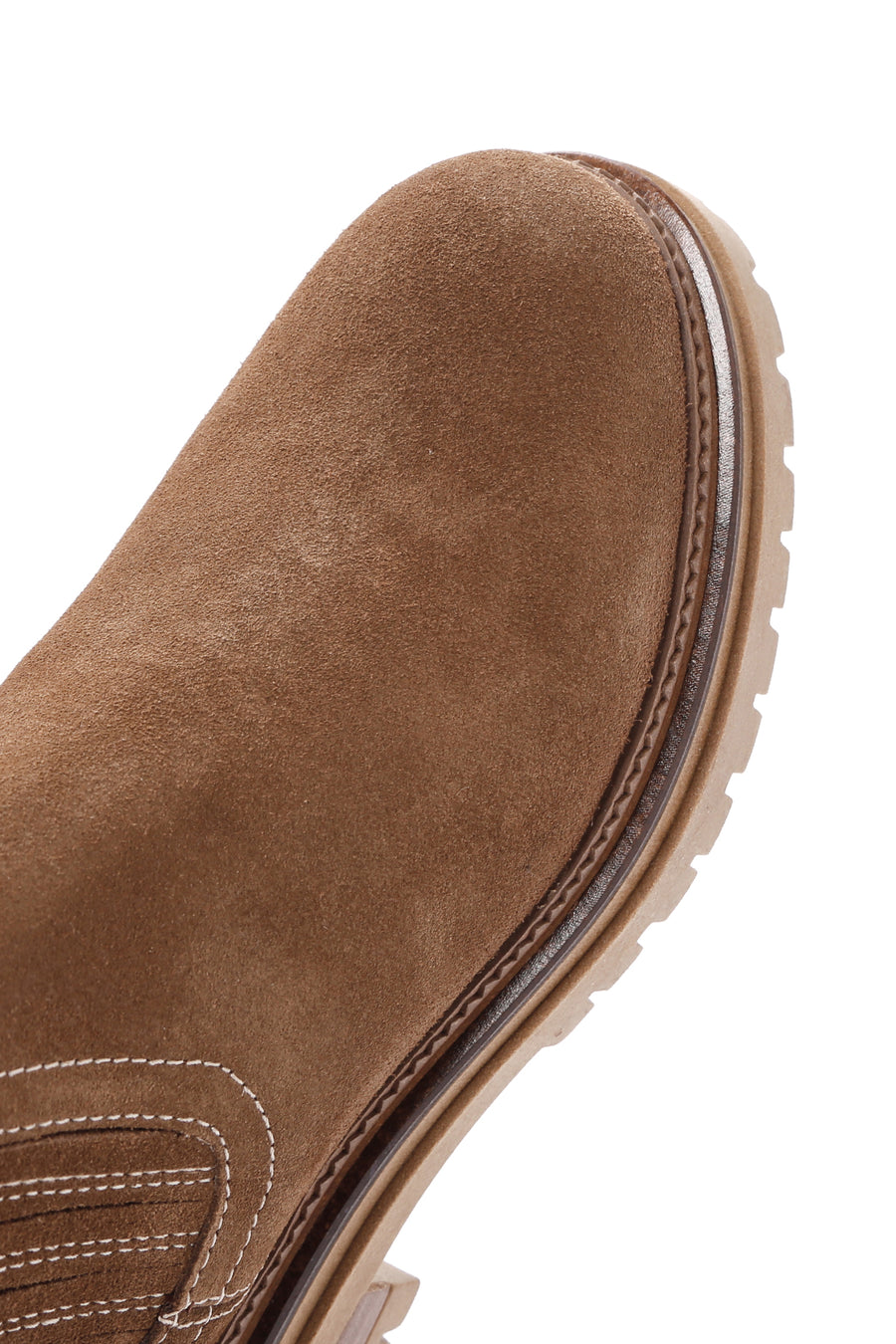 Kadın Taba Süet Deri Chelsea Bot