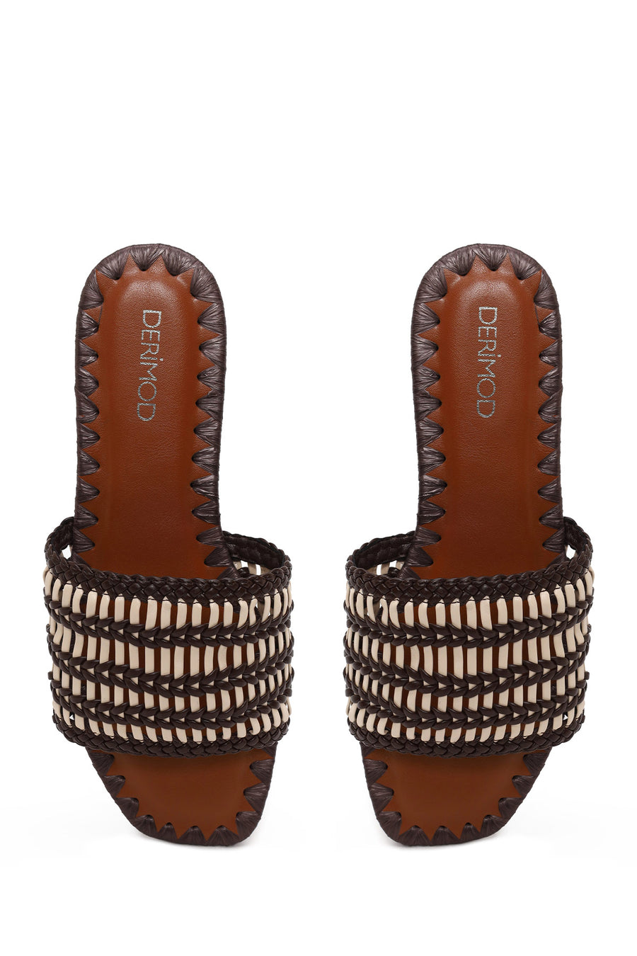 Woman Brown Braided Slipper