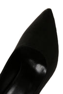 Women's Black Suede Heeled Stiletto | Derimod