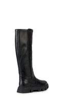 Geox Women's Black Vilde Zippered Leather Boots | Derimod