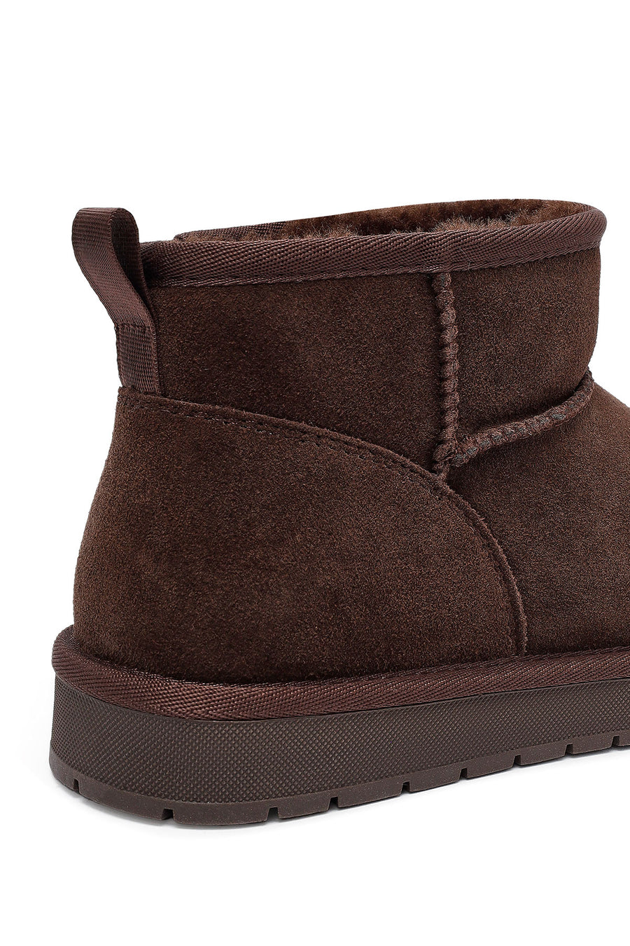 Woman Brown Fur Suede Teddy Boots