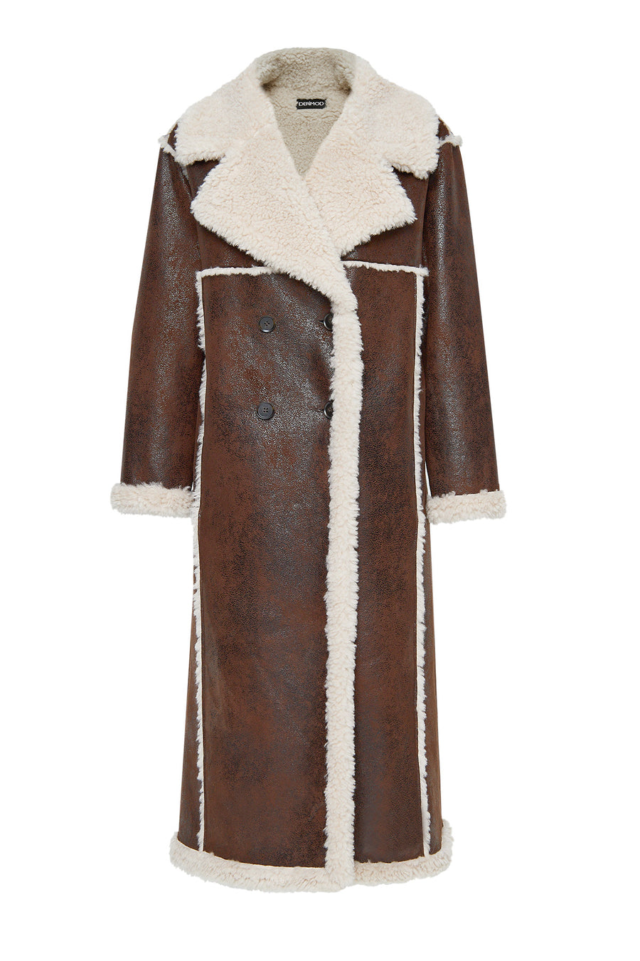 Colorado Women's Brown Double Breasted Teddy Coat