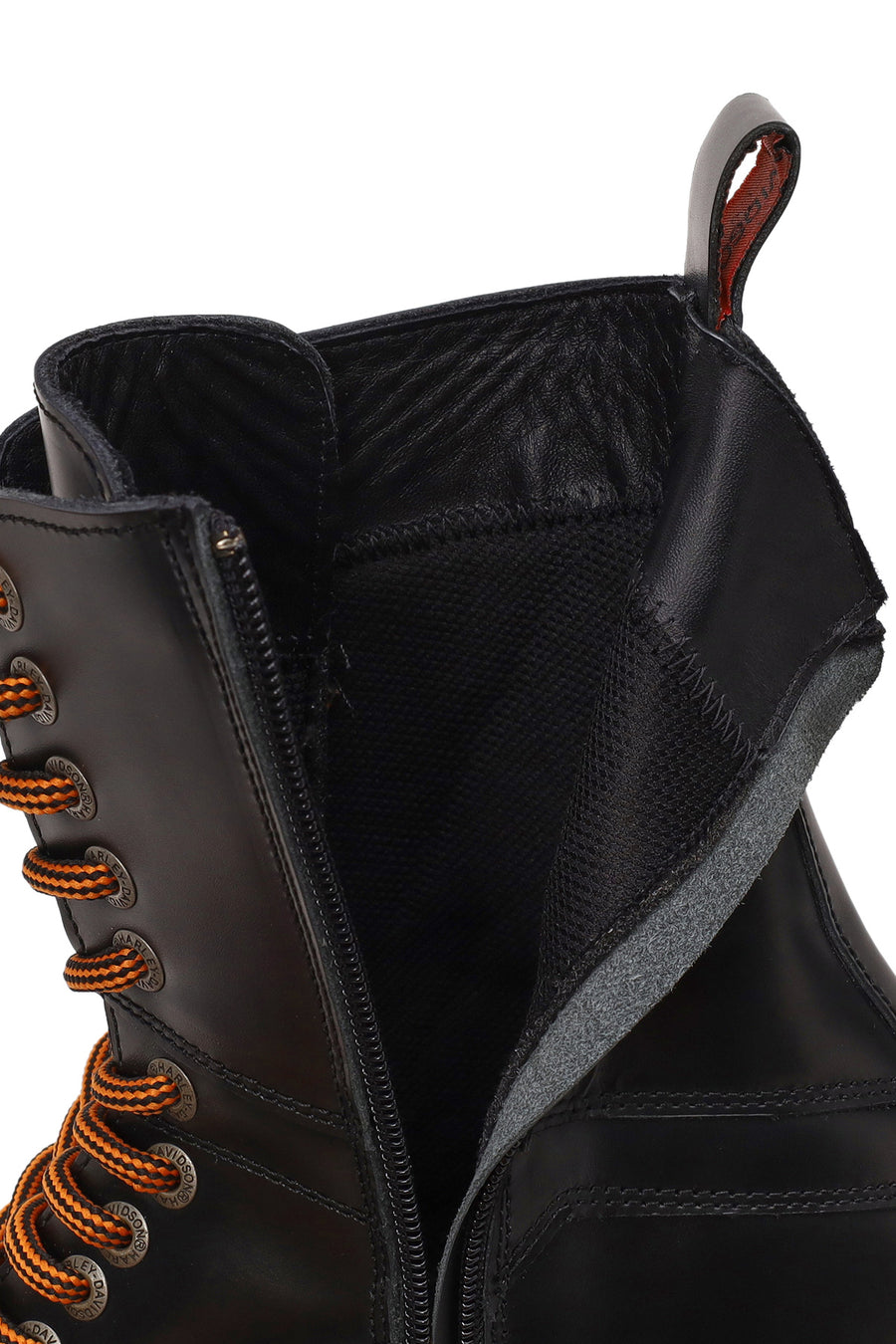 Harley Davidson Erkek Siyah Coro Fermuarlı Deri Postal Bot