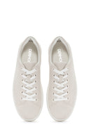 Women's White Lace-Up Sneaker | Derimod