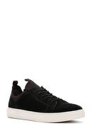 Derimod Fly Men's Black Lace-up Suede Leather Sneaker | Derimod