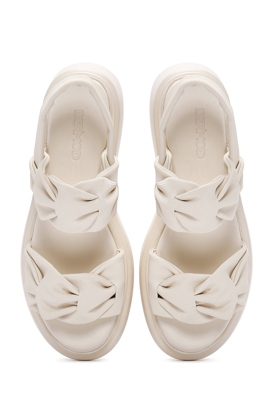 Women's Cream Thick Soled Sandals