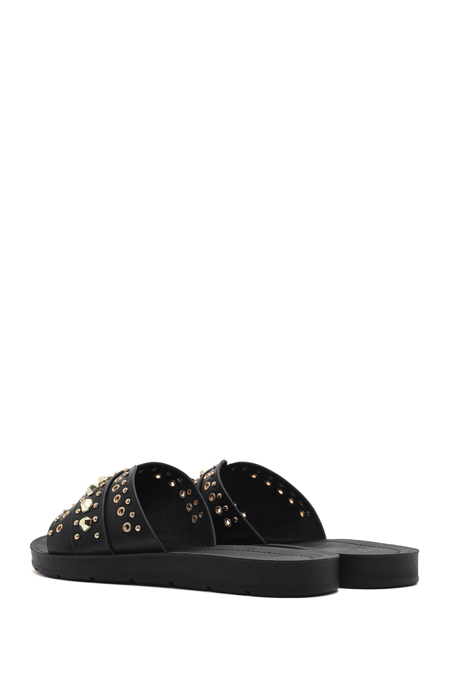 Women's Black Stone Slippers