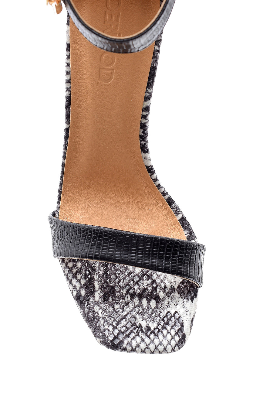Women's Snakeskin Patterned Heeled Sandals