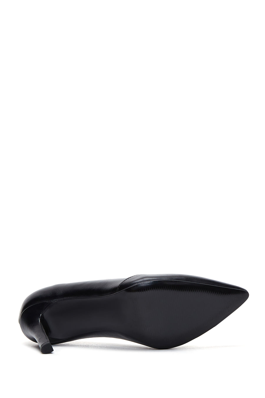 Women's Black Leather Stiletto