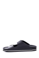 Women's Black Double Buckle Slippers | Derimod