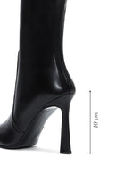 Kadın Siyah Deri Topuklu Çizme | Derimod