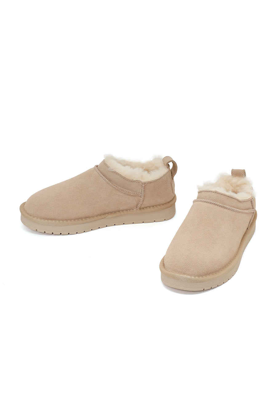Woman Beige Suede Teddy Boots