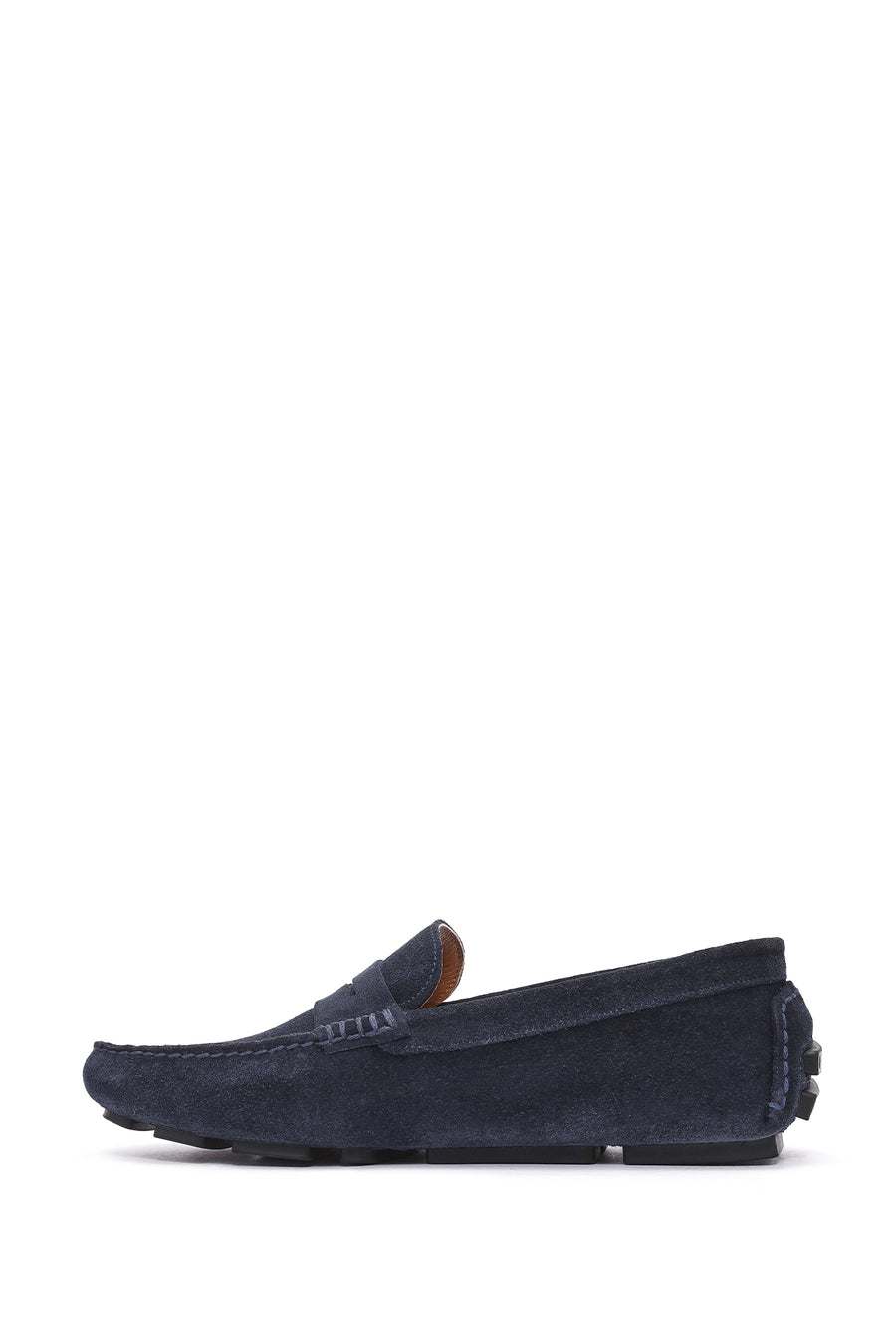 Men's Navy Blue Suede Leather Loafer
