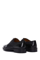 Men's Black Leather Patterned Classic Shoes | Derimod
