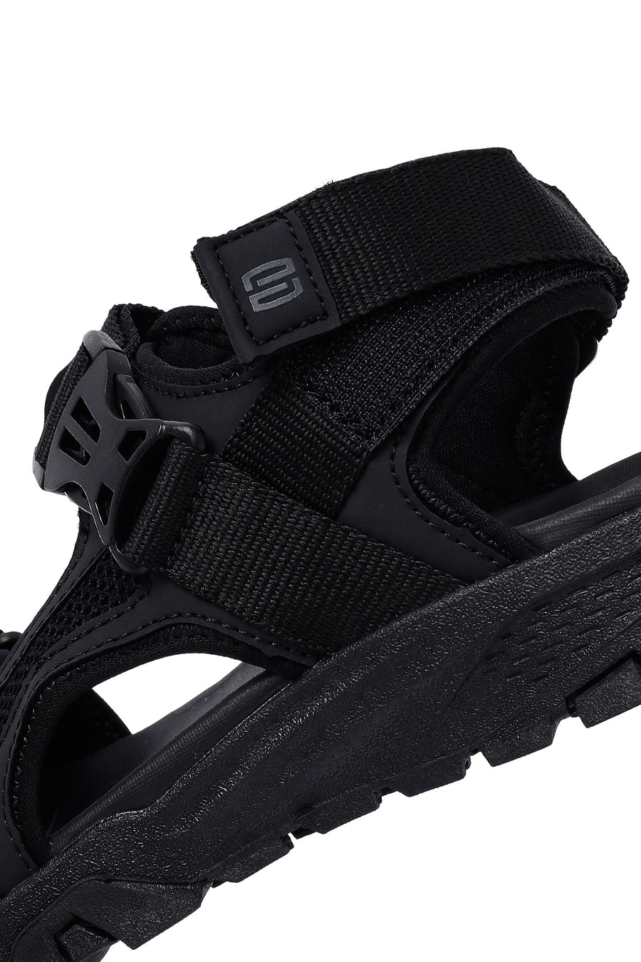 Men's Black Fabric Sandals