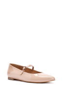 Women's Powder Patent Leather Ballerinas | Derimod