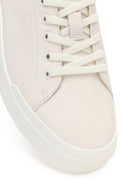 Male White Lace-Up Leather Sneaker | Derimod