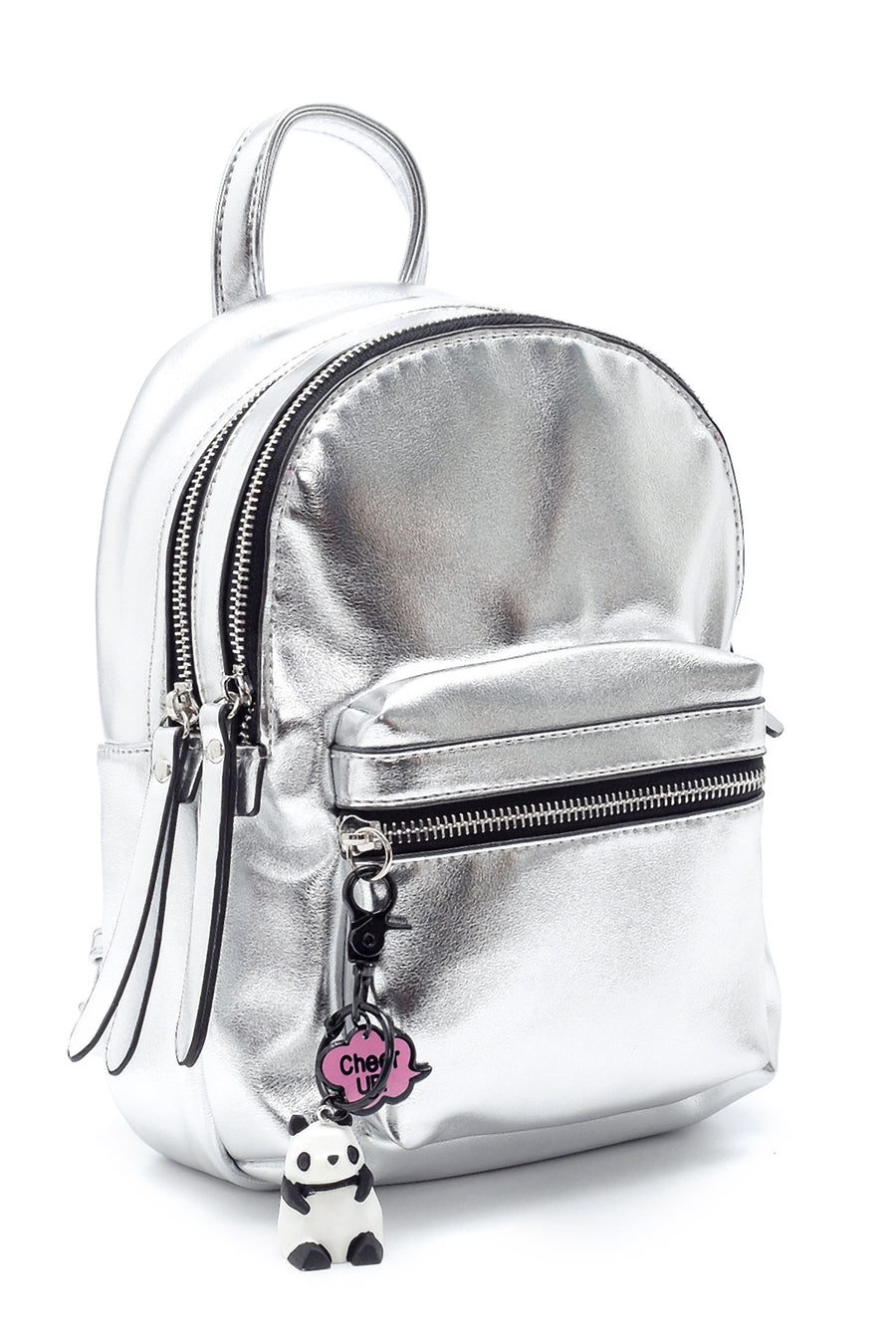 Women's Backpack with Metallic Accessory Detail
