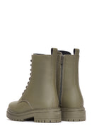 Women's Khaki Leather Boots | Derimod