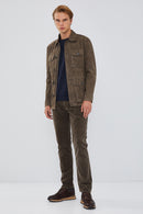 Bonucci Men's Mink Suede Leather Coat | Derimod