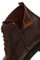 Men's Brown Zippered Leather Casual Boot | Derimod