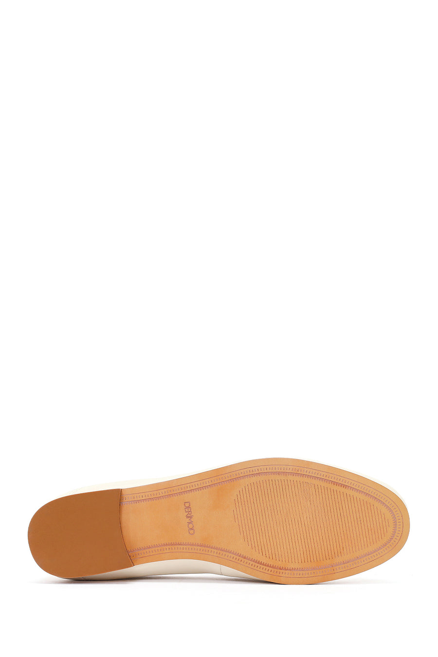 Women's White Leather Loafer with Buckle