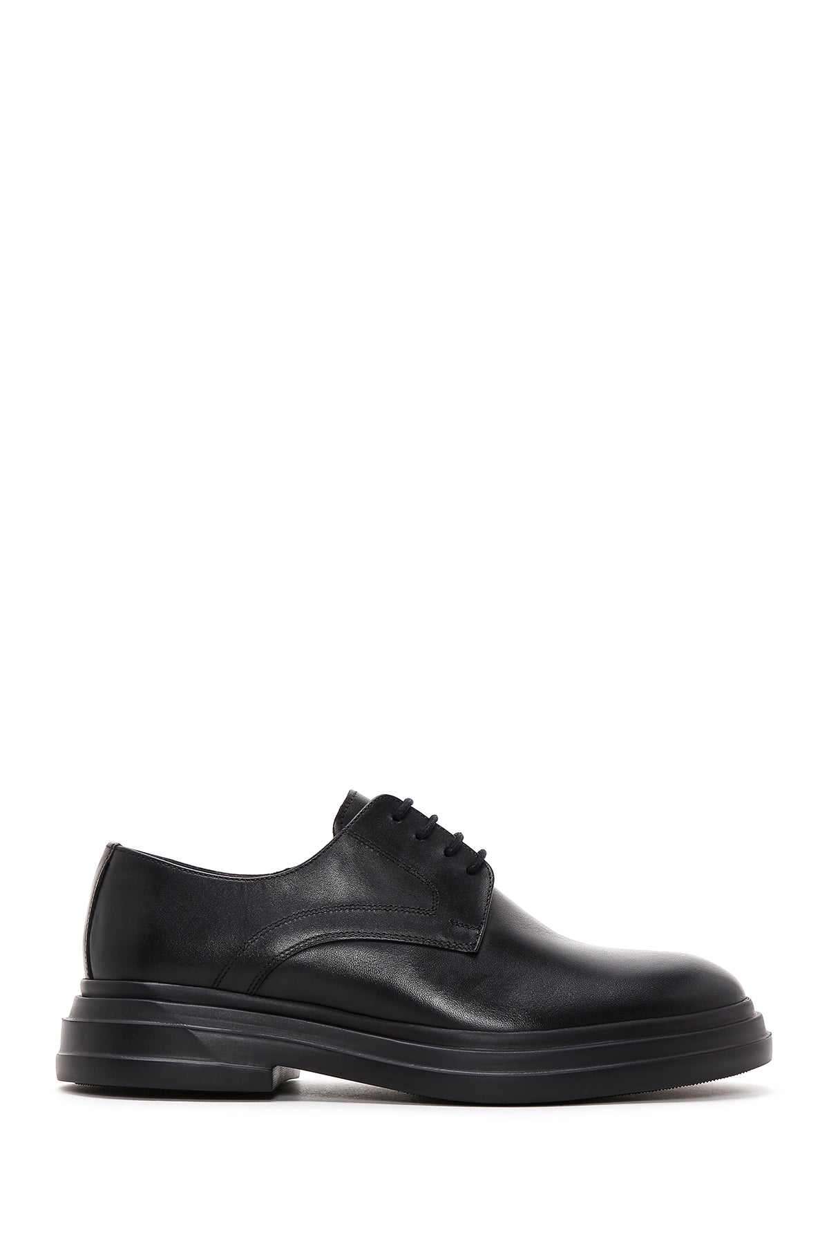 Men's Black Lace-up Leather Casual Shoes 24WFD670718 | Derimod