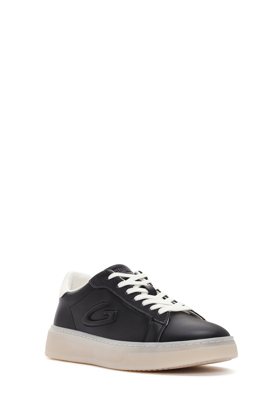 Alberto Guardiani Erkek Siyah New Era Bağcıklı Deri Sneaker