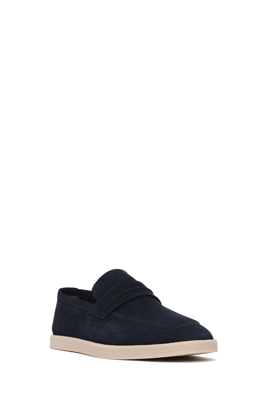 Male Navy Nubuck Leather Loafer