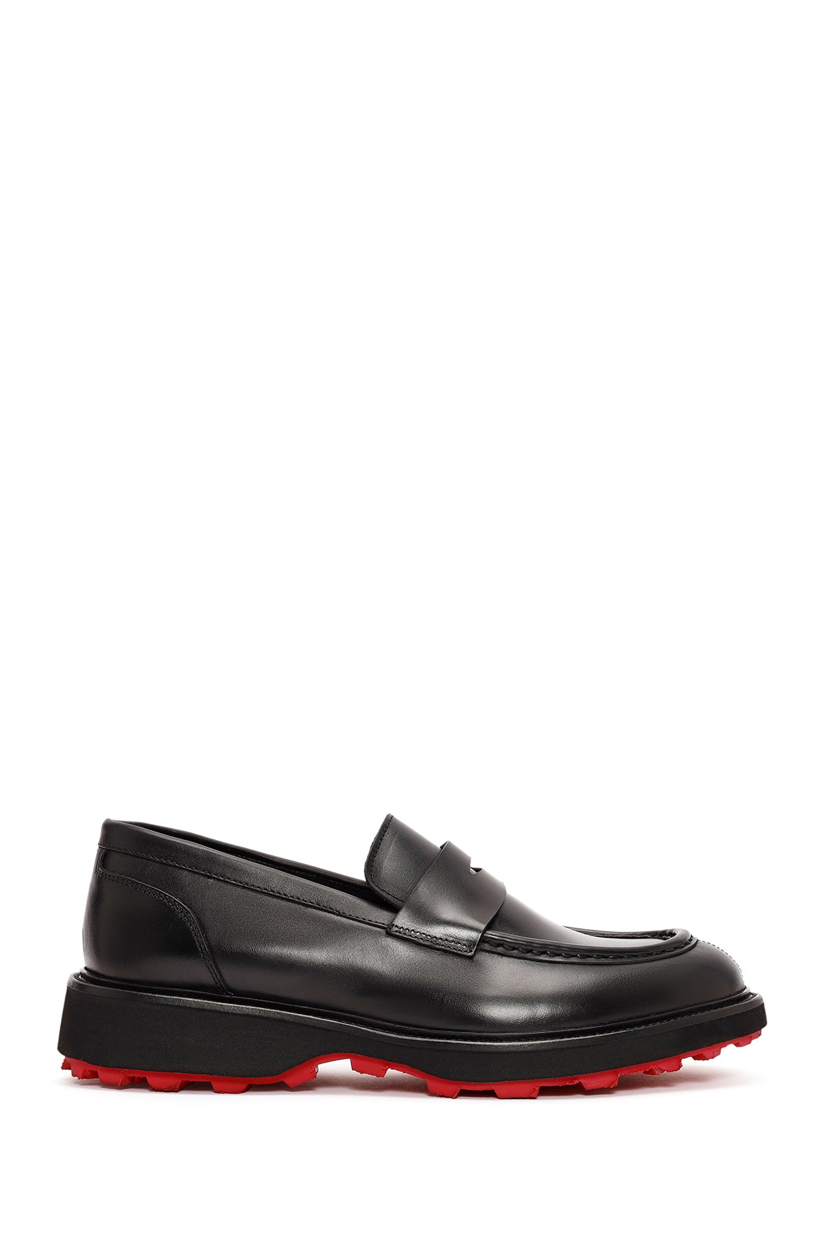 Men's Black Leather Loafer 24WFD720218 | Derimod