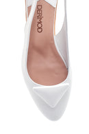 Women's White Leather Open-Back Ballerinas | Derimod