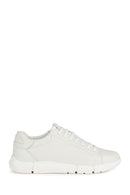 Geox Men's White Adacter Lace-Up Leather Casual Shoes | Derimod