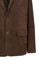Rodrygo Men's Brown Blazer Suede Leather Jacket | Derimod