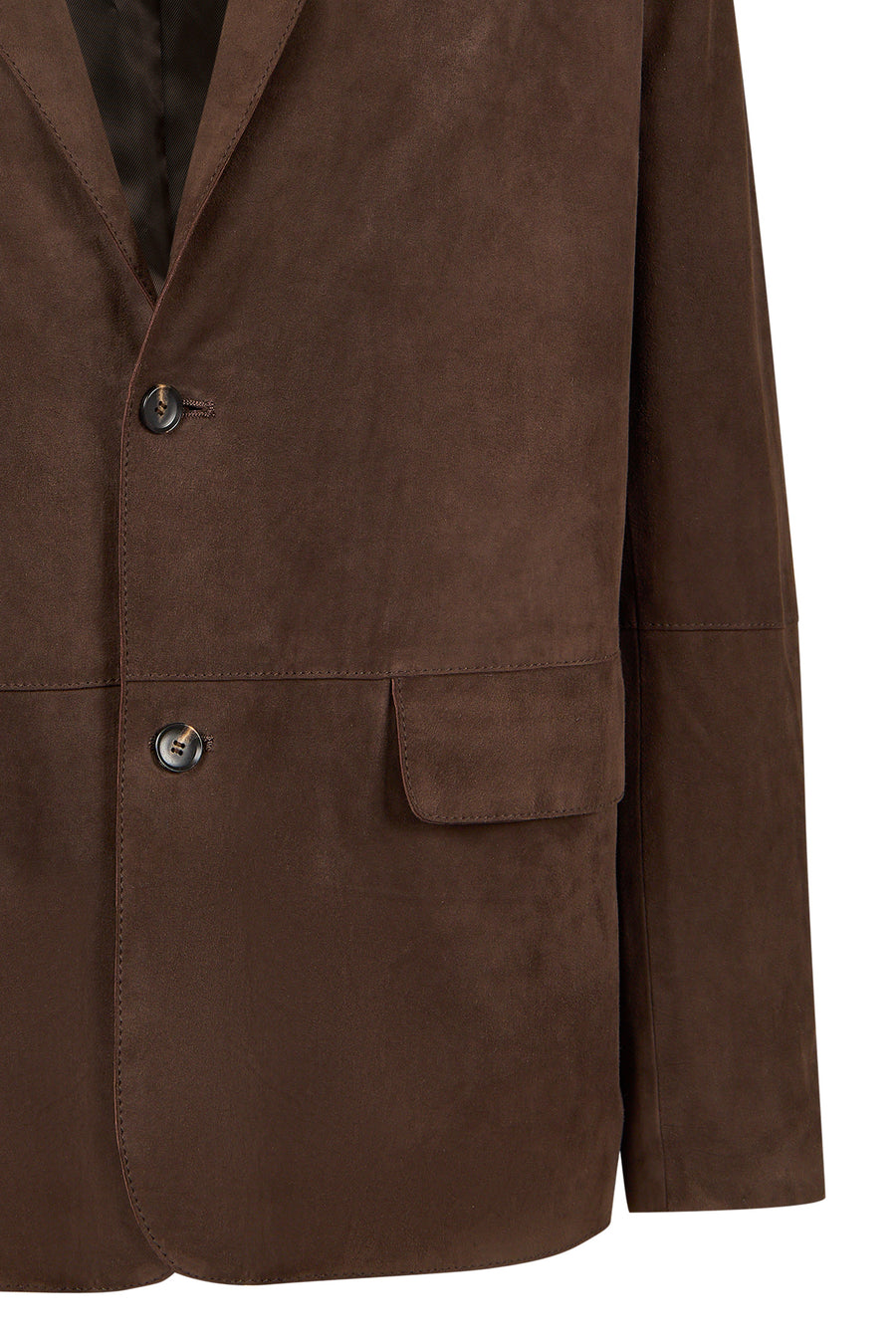 Rodrygo Men's Brown Blazer Suede Leather Jacket